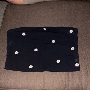 Floral Black tube top